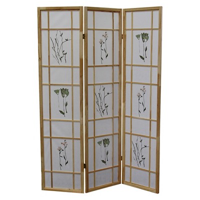 3 Panel Room Divider Natural - Ore International