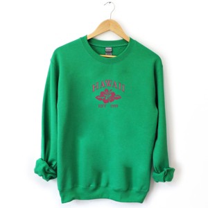 Simply Sage Market Embroidered Hawaii Flower Sweatshirt - 1 of 4