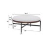 Christopher Knight Home Crestholm Modern Upholstered Round Ottoman with Iron Leg - 3 of 4
