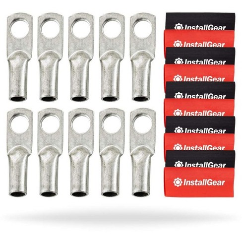 Installgear Awg Tinned Pure Copper Lugs Ring Terminals Connectors With ...