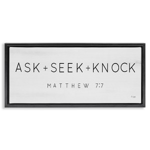 Stupell Industries Ask Seek Knock Minimal Scripture, 31" x 14" - 1 of 4