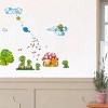 Slickblue Mushroom House Wall Decals 13" x 23.5" - Vinyl Stickers for Living Room & Bedroom, White Edges - 3 of 3