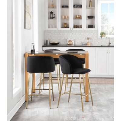 Set Of 2 Fran Contemporary Counter Height Barstools - Lumisource : Target