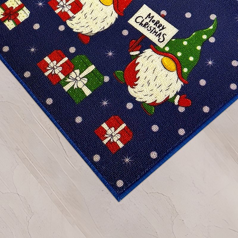 RT Designers Collection Christmas Gnomes Premium and Luxurious Indoor Kitchen Rug 18" x 30" Blue, 3 of 5