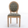 PAGED French Style Dining Chairs Set of 2 with High Backrest Wood Frame Living Room Chairs with Nailhead Trim for Living Room - 4 of 4