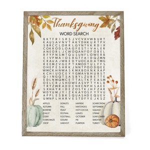 The Lakeside Collection Holiday Word Search Wall Art - Thanksgiving - 1 of 4