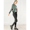 INSPIRE CHIC Women's Stand Collar Floral Prints Zip Up Lightweight Short Jacket - 3 of 4