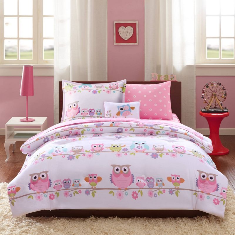 Striking Sara Adorable Owl Print Ultra Soft Kids' Comforter Set with Bed Sheets - Mi Zone, 4 of 10