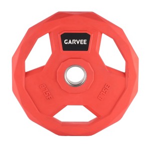 2-Inch Bumper Plates Set -Rubber Coated Cast Iron  for Home Gym Barbell Plates  Weights Options  (2.5-95 Lbs, Single/Pair/Set) - 1 of 4