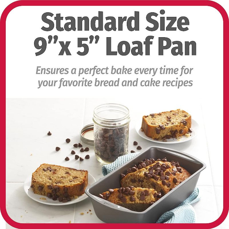 GoodCook Loaf Pan, 9 x 5 Inch, Gray, 2 of 7