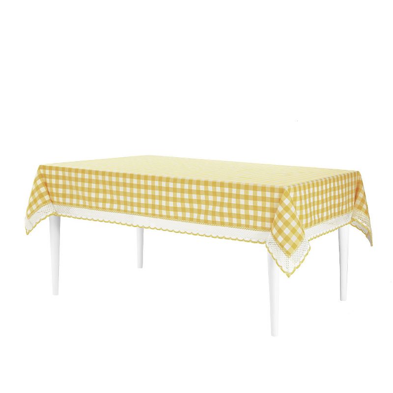 Kate Aurora Country Farmhouse Plaid Buffalo Check Stain & Spill Proof Fabric Tablecloths, 5 of 7
