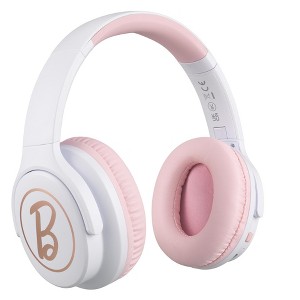 eKids Barbie Wireless Headphones, Bluetooth Headphones with Microphone Includes Aux Cord – Pink (MI-B57BEv25) - 1 of 4