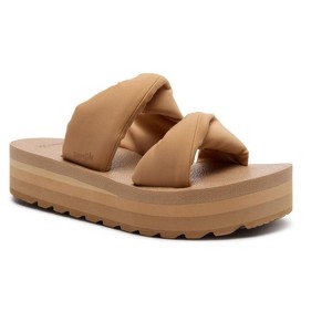 Sanuk Women's Yoga Twist-N-Slide Sandals - Tan, 7 : Target