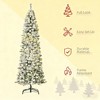 TinyhomiePre-Lit Flocked Pencil Christmas Tree ¨C Perfect Slim Corner Accent for Cozy Festive Indoor Decor - 4 of 4