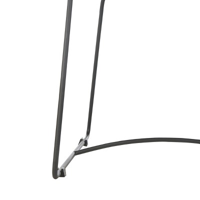 Natural Rattan Barrel Dining Chair with Black Hairpin Legs