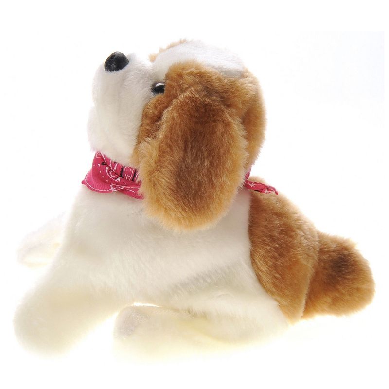 Insten Cute Barking Dog Toy, Somersault Puppy Toys Can Sit, Walk, And Flip, White and Brown, 3 of 8