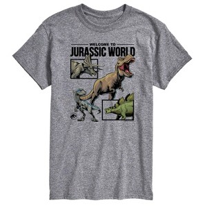 Men's - Jurassic Park - Welcome To Jurassic World Dino Short Sleeve Graphic T-Shirt - 1 of 4