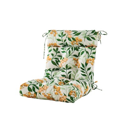ARTPLAN Patio Chair Cushions Combined Seat and Back,Tufted Outdoor Swivel Chair Cushion with Tie,44"x20"x4"，1 Count,Floral