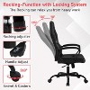 BestMassage Gaming Chair Office Chair with Lumbar Support Adjustable Height PU Leather Executive Chair for Women Men Adults - image 3 of 4