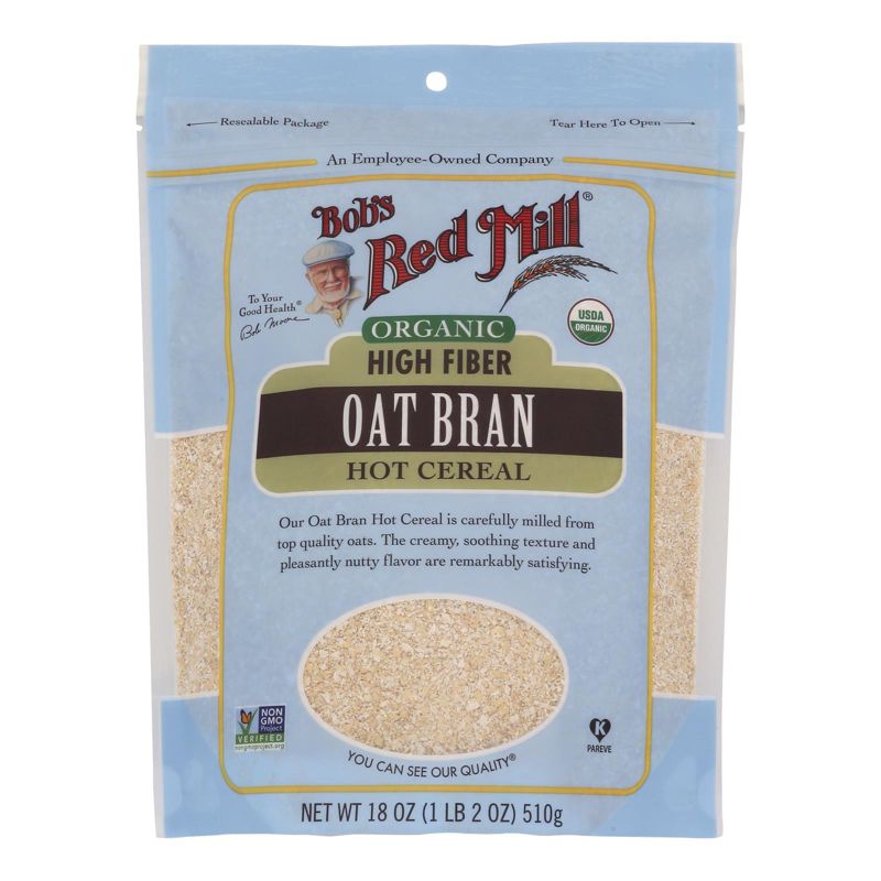 Bob's Red Mill Organic High Fiber Oat Bran Hot Cereal - Case of 4/18 oz, 2 of 8