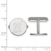 Black Bow Jewelry Sterling Silver Navy Midshipmen NCAA Cuff Links - 2 of 3