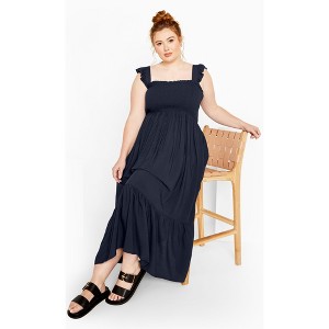 Women's Plus Size Hally Dress - navy | CITY CHIC - 1 of 4