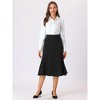 Hobemty Women's Office Midi Length High Waist Fishtail Skirt - 3 of 4