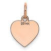 Black Bow Jewelry 14k Rose Gold Engravable Heart Disc Charm or Pendant, 10mm - 3 of 4
