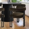 5-piece Black Round Dining Table Set for 4, Dining Chairs Set of 4 and 46" Manufactured Grain Round Dining Table, Dining Room Furniture-Maison Boucle - 4 of 4