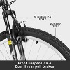 Weize Mountain Bike, 27.5 Inch Cycling MTB 18 Speed, High Carbon Steel Frame with Dual Full Suspension, Black Bikes for Adult Men Women - 2 of 4