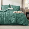 Bedsure | 5/7 Pcs Bed in a Bag Solid Diamond Pintuck Bedding Set for All Season - 2 of 4