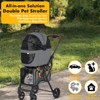 Itopfox Double Pet Stroller with Detachable Carriers, Portable Dog Crate & TSA-Approved Cat Carrier Foldable Jogger Stroller for Cats or Small/Medium - 2 of 4