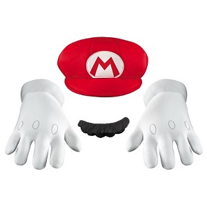 Halloween Adult Halloween Super Mario Bros. Mediumario Hat And Mustache Costume Kit, Men