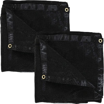 Sunnydaze Outdoor Heavy-Duty Multi-Purpose UV-Resistant Mesh Protective Tarp Cover - 12' x 20' - Black - 2pk