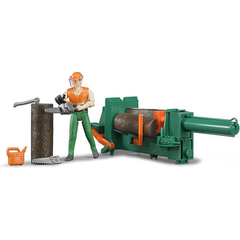 Bruder bworld Logging Set with Man, Chainsaw, Axe, Accessories, 3 of 7