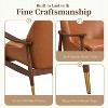 CAVINAS Faux Leather Accent Chair with Brass-Tipped Feet,Upholstered Living Room Chair,Reading Chairs for Living Room - 4 of 4