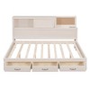 Whisen Twin Size Wooden Daybed with Storage Drawers, Charging Ports, Pushable Top Shelf - 3 of 4