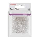 Staples Push Pins Clear 100/Pack 10540-CC
