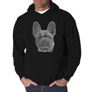 LA Pop Art Men's Word Art Hooded Sweatshirt - French Bulldog - 1 of 4