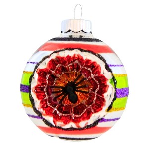 Christopher Radko 2.75 In Halloween Spider Reflector Ornament Shiny Brite Vintage Inspired Tree Ornaments - 1 of 3