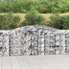 vidaXL 4-Pcs Arched Gabion Basket Galvanized Iron - Outdoor Decorative Sound-Insulating Garden Wall 157.5" x 19.7" x 39.4"/47.2" - 2 of 4