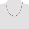 Black Bow Jewelry 3.25mm, Sterling Silver Antiqued Solid Spiga Chain Necklace - 2 of 4