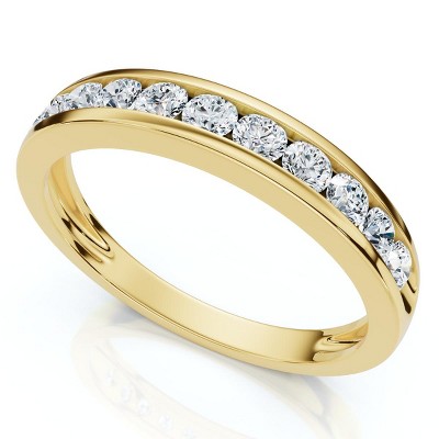 Pompeii3 1/2Ct Diamond Wedding Ring Channel Set 14k Gold or Platinum Lab Created EF/VS