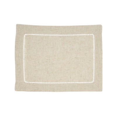 Beige Linen Toscana Placemat and Napkin Set, 20" x 14"