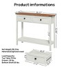 39'' Farmhouse Entryway Table with Drawers and Storage Shelf,Console Table for Living Room or Hallway-Baofuwish - 4 of 4