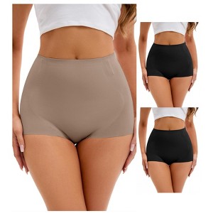 INSPIRE CHIC 3 Pcs Women's High-Waisted Briefs Tummy Control Butt Lifter Control Panties - 1 of 4