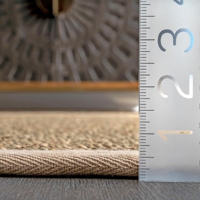 Easy Care Beige Seagrass 8' x 10' Rectangular Area Rug