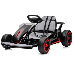 Jojoka 24V Go Kart for Kids Pedal Drift Kart with 2x150W Powerful Motors, Slow Start, Built-in Music - 1 of 4