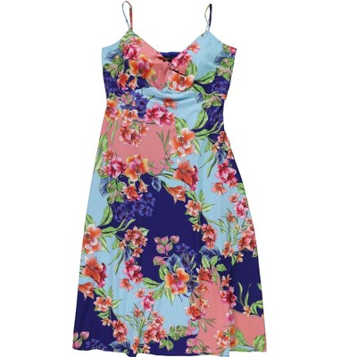GUESS Womens Twist Sweetheart Floral Sundress