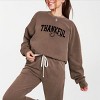 S.W.Smiley Thankful Varsity Arched - Women's Lightweight Garment Dyed Sweatshirt - 2 of 3